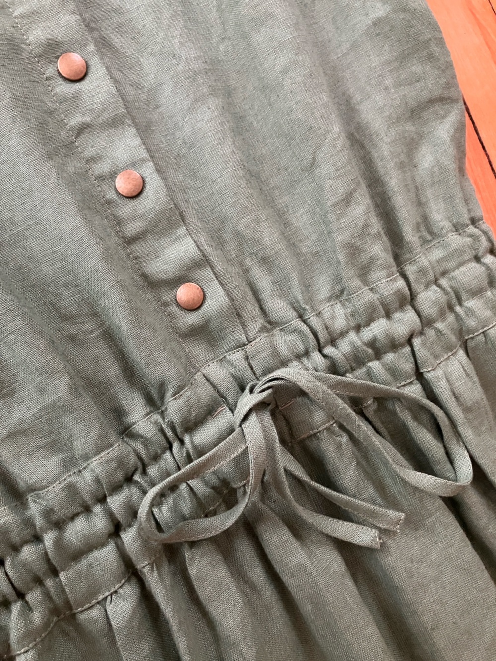 Vintage green REINE dress from Not Perfect Linen, NWOT - Picture 4 of 6